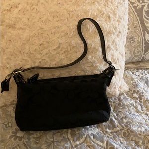 Coach Demi purse - small black signature cloth